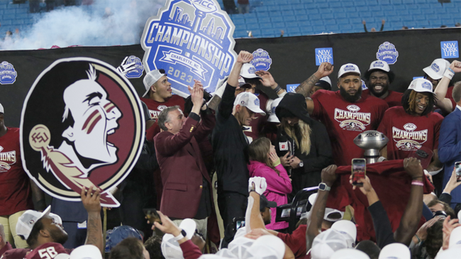 Florida State celebrates being Champions of the ACC
