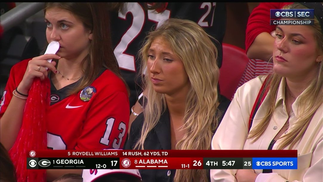 Sad Georgia Football Girl