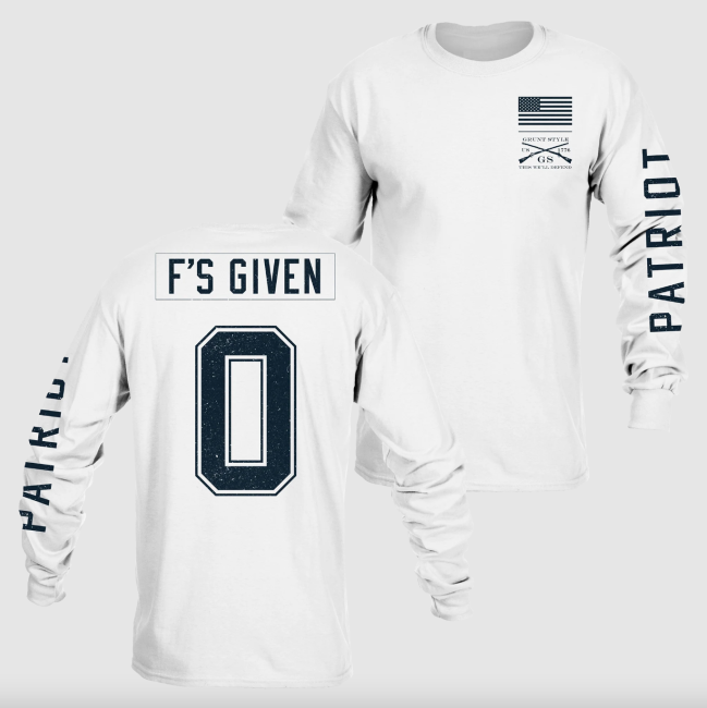 Zero F's Given Long Sleeve in White