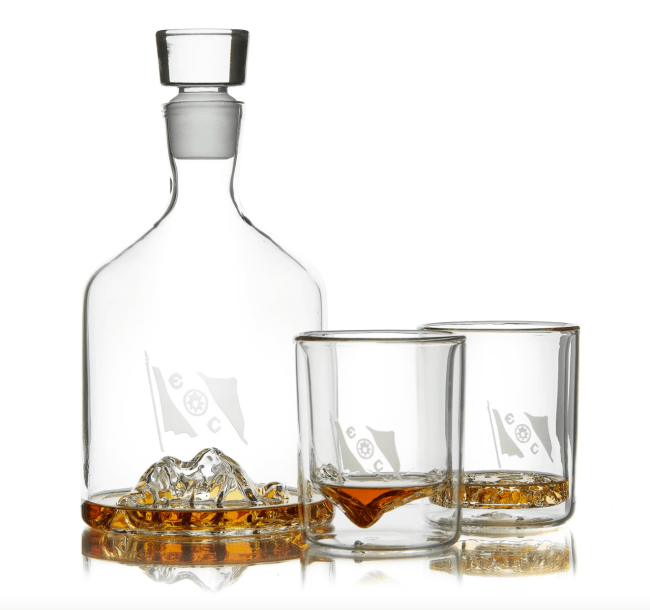 Huckberry x The Explorers Club Decanter + Whiskey Glasses