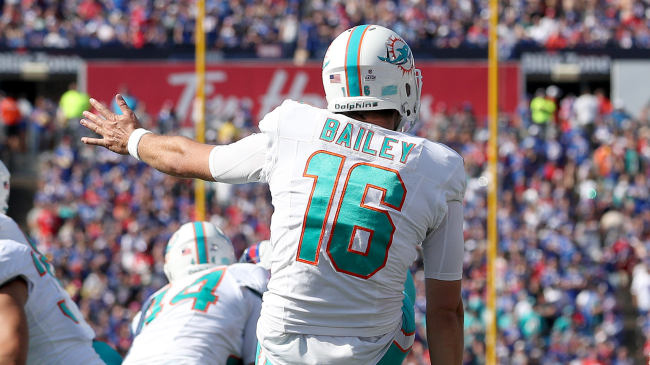 Jake Bailey 16 Miami Dolphins punts against Buffalo Bills