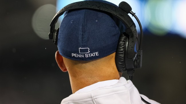 James Franklin on the sidelines during a Penn State football game.