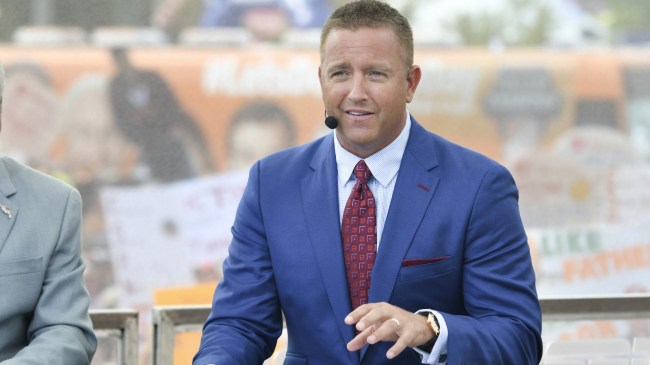 Kirk Herbstreit on the set of College GameDay.