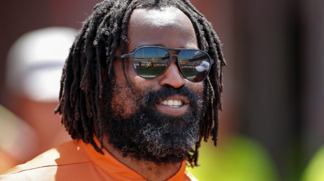 Ricky Williams attends a game between the Texas Longhorns and Louisiana Ragin' Cajuns.