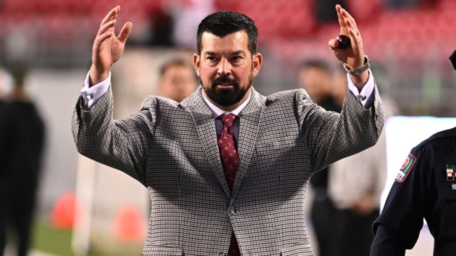 Ryan Day on the field for an Ohio State football game.