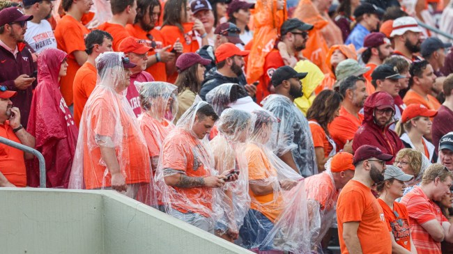 Virginia Tech fans watch on during a game against Purdue.
