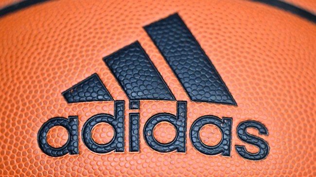 Adidas logo on basketball
