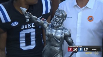 College Football’s Thickest Bowl Trophy Resides In Birmingham And Features A Literal Bare Butt