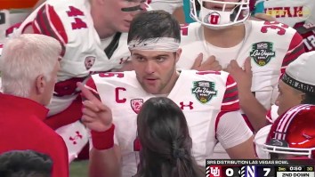 Utah QB Bryson Barnes Self-Administers His Own Concussion Test During Hilarious Sideline Sequence