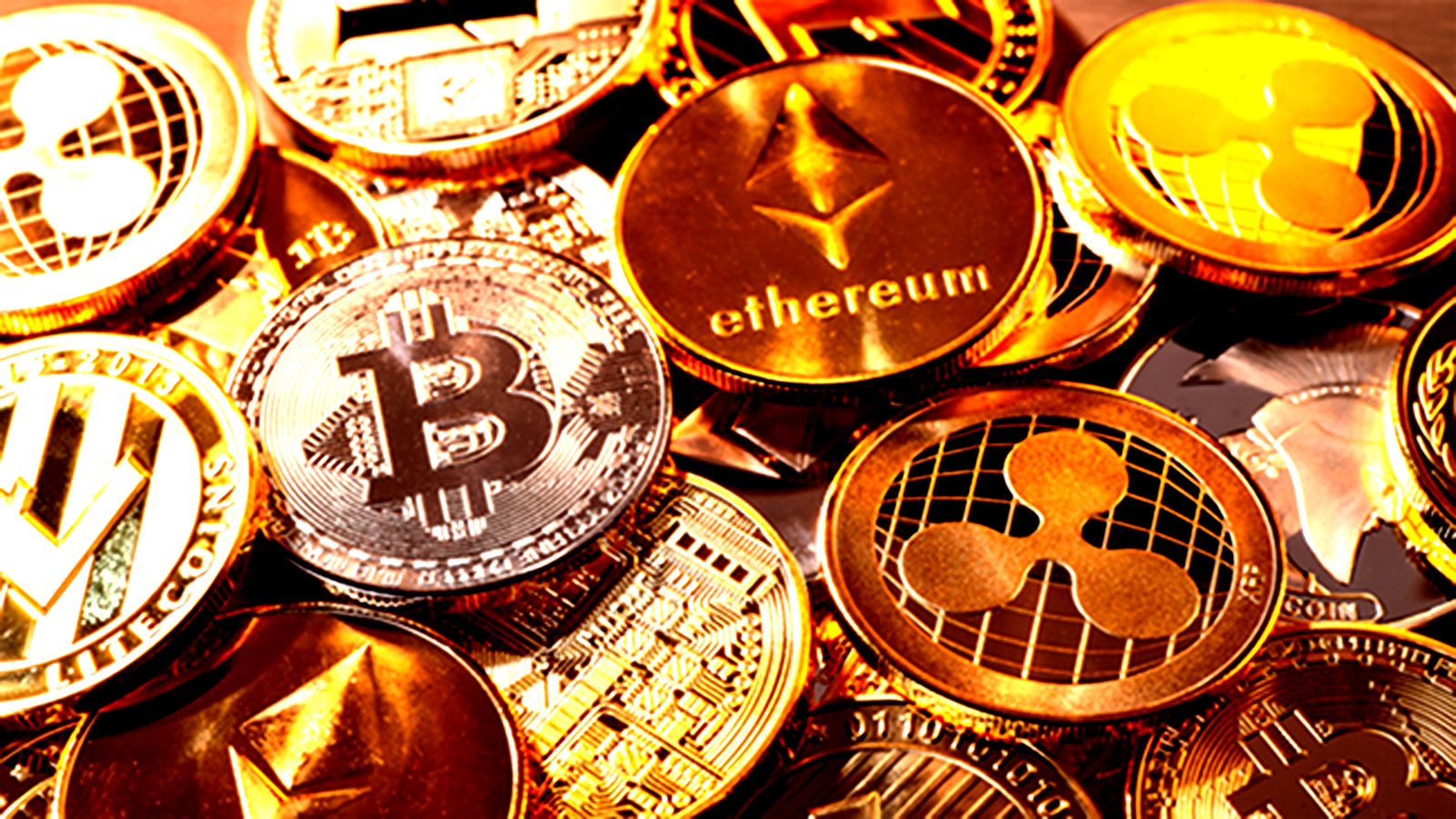 coins of various cryptocurrencies