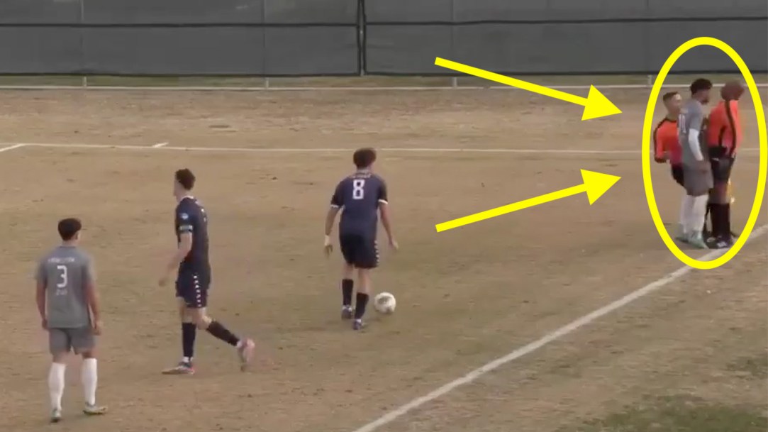 College Soccer Referee Flop