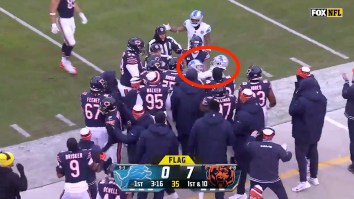 Two Detroit Lions Players Hilariously Fought Each Other As Things Got Chippy During Sideline Scuffle