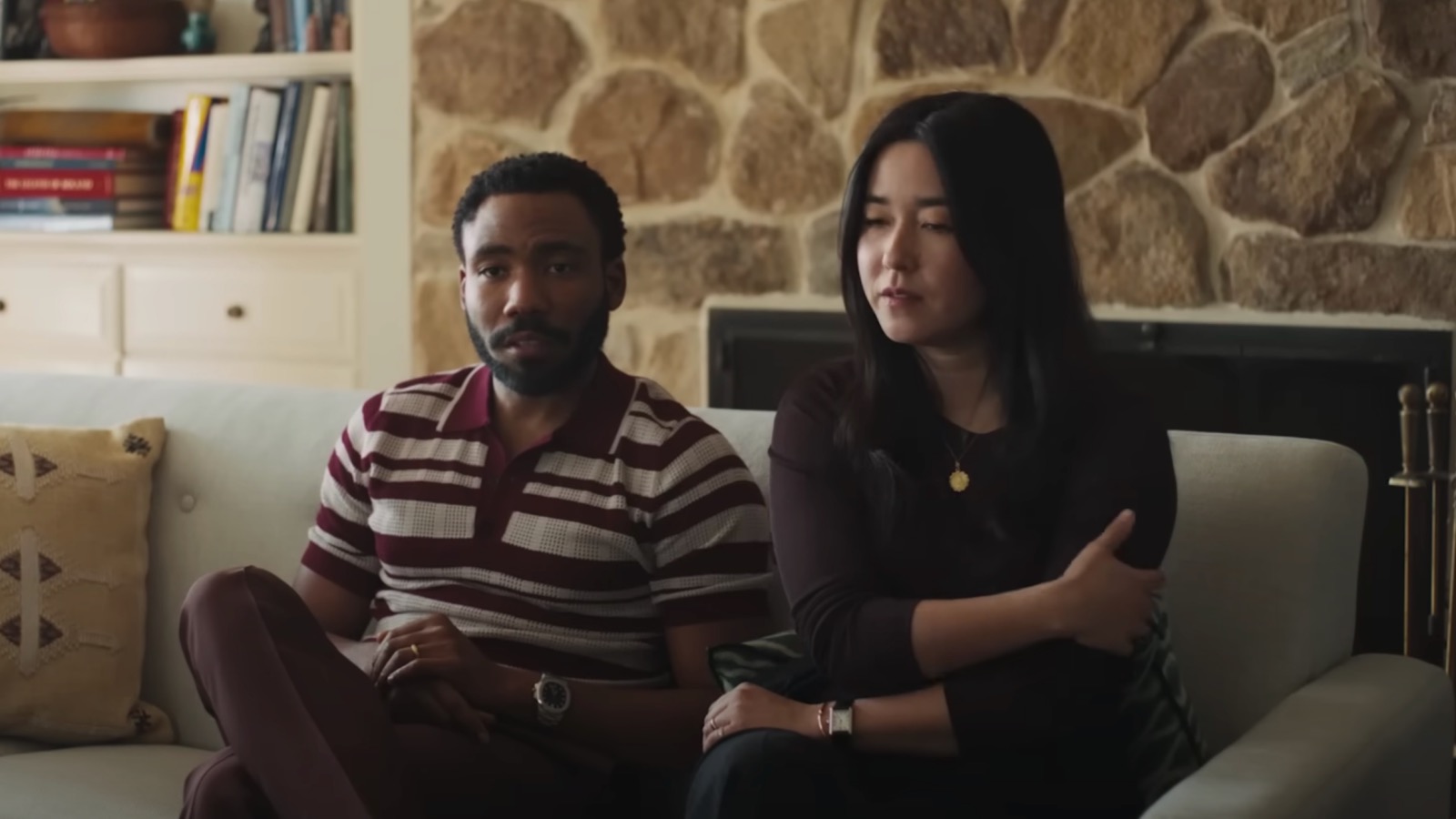 Donald Glover and Maya Erskine in the Mr. & Mrs. Smith trailer