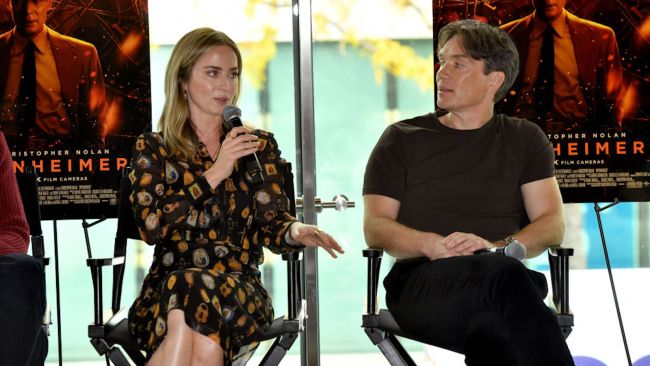 emily blunt and cillian murphy promoting oppenheimer
