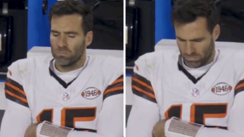 Joe Flacco Was Falling Asleep On The Bench While Browns Beat Down The Jets