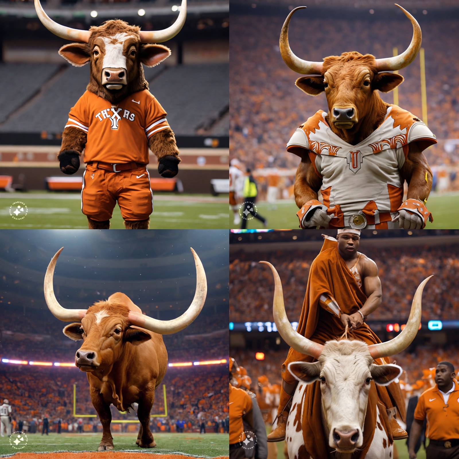 Meta AI image generator imagines Texas Longhorns mascot