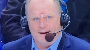 Sabres On-Ice Analyst Proves He’s The Ultimate Hockey Guy After Taking Puck To The Face