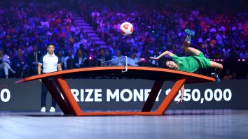 This Teqball Rally (Soccer + Table Tennis) Is The Most Electric Sports Highlight Of The Year