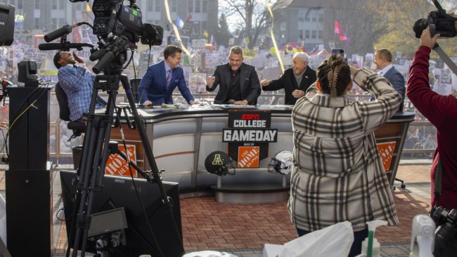 A view on set of College GameDay.
