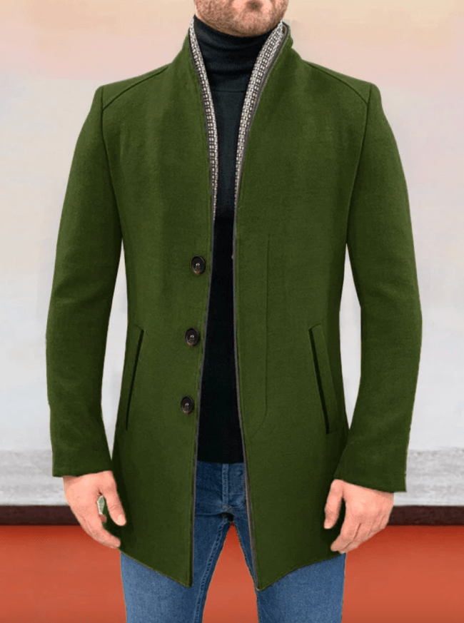 Single Breasted Tweed Coat; shop men's outerwear at Coofandy