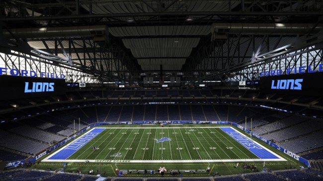 A view from inside Ford Field.