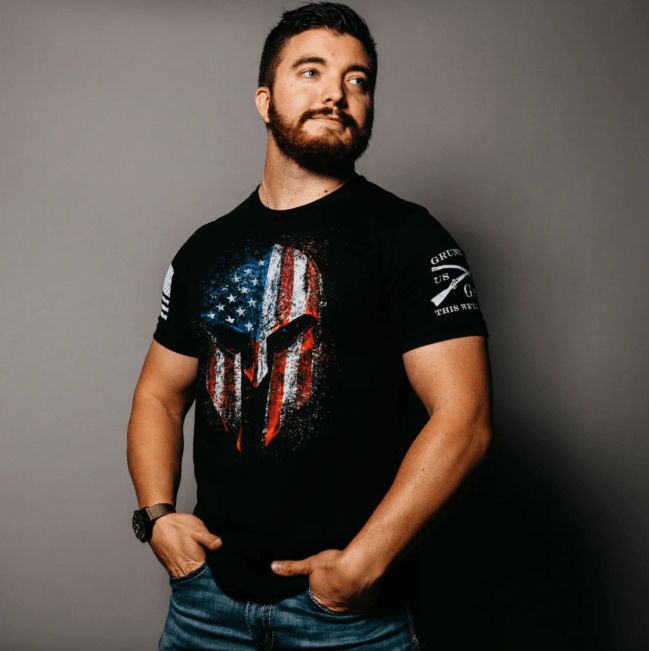 American Spartan T-Shirt in Black