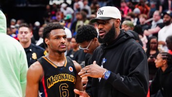 Lakers Superstar LeBron James Stops Press Conference To Watch Son Bronny’s Game