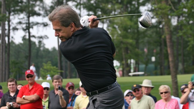 Nick Saban at a PRO-AM event in 2009.
