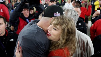 Taylor Swift Kisses Travis Kelce On The Field After Chiefs Advance To Yet Another Super Bowl