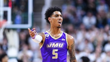 Watch: James Madison Basketball Player Takes Absurd Cheap Shot At Opponent