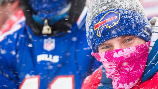 Bills fans in the snow