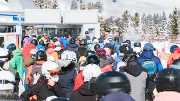 The Lines To Ski At Whistler Looked Like Hell On Earth Last Weekend