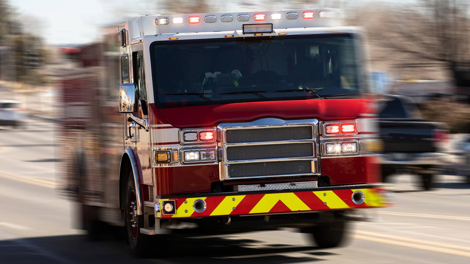 Fire Truck On Icy Road Almost Destroys House In Missouri