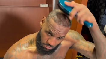LeBron James Aggressively Brushing His Nearly Bald Head Goes Viral