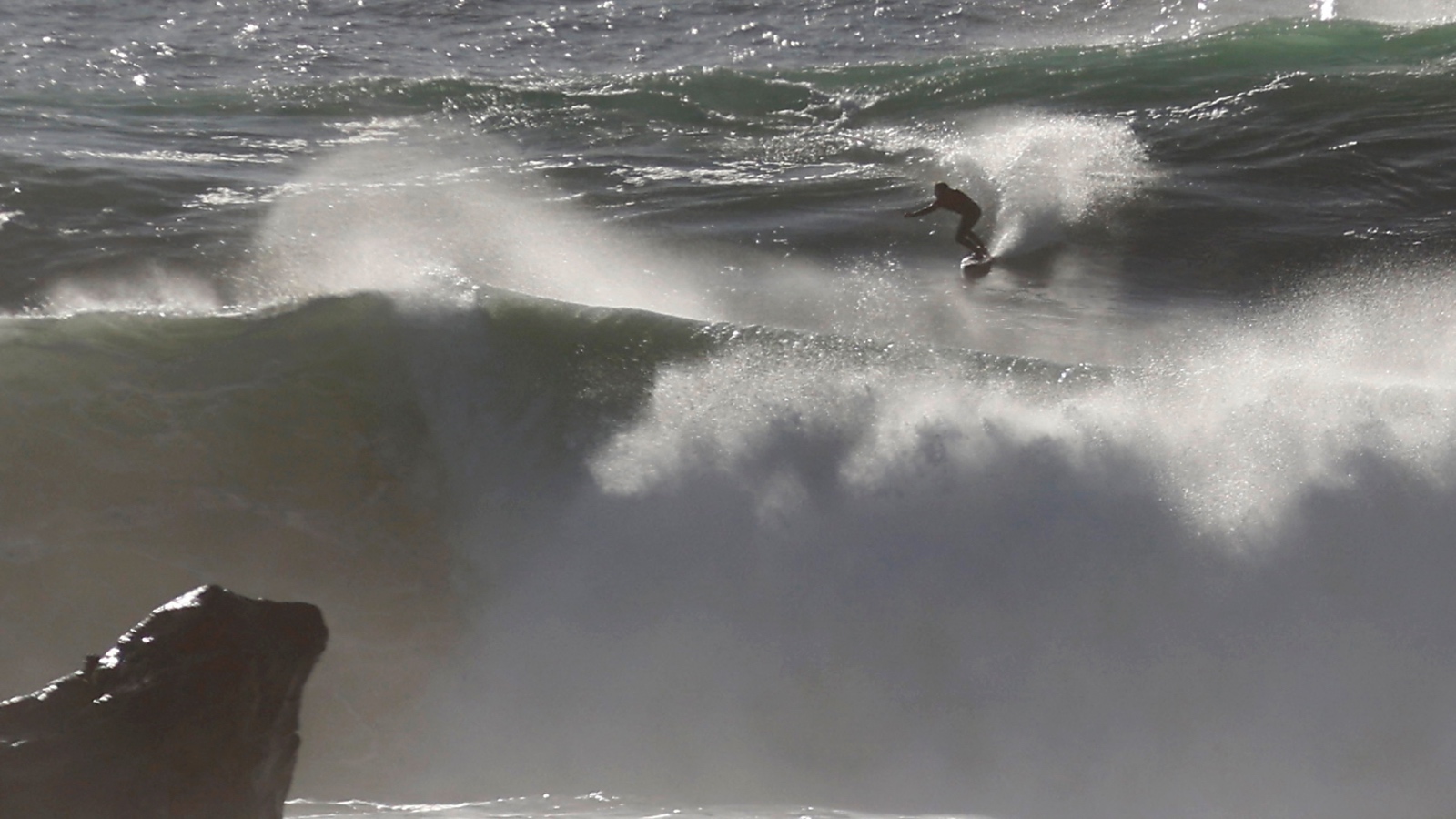 Mavericks surfing Half Moon Bay biggest waves from December swell