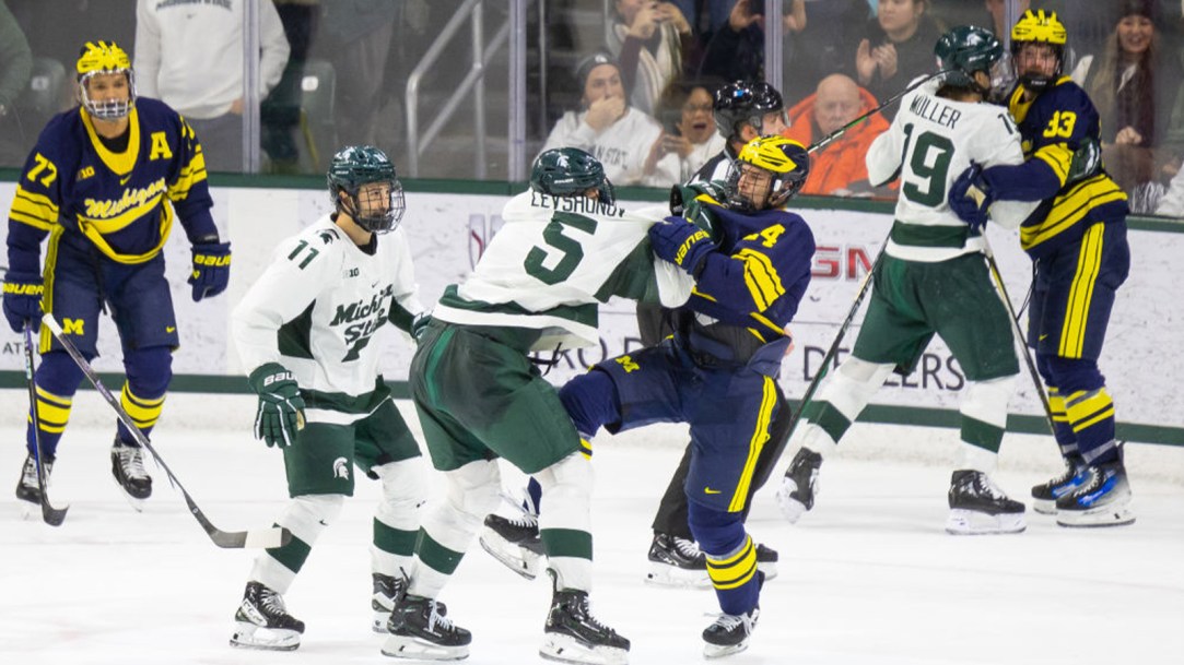 Michigan Hockey Michigan State Fight Brawl