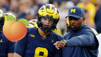 Michigan Coach Sherrone Moore Goes Viral With Forceful Slap Attack On J.J. McCarthy’s Butt