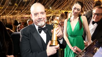 Ultimate Mensch Paul Giamatti Spotted Crushing In-N-Out With His Golden Globe On The Table After Award Ceremony