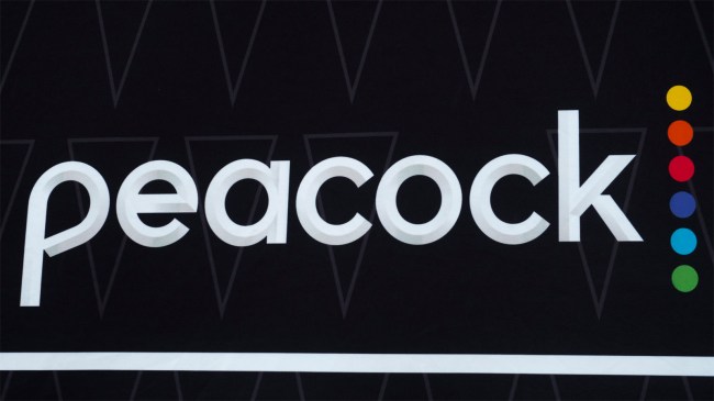 peacock logo before college football game