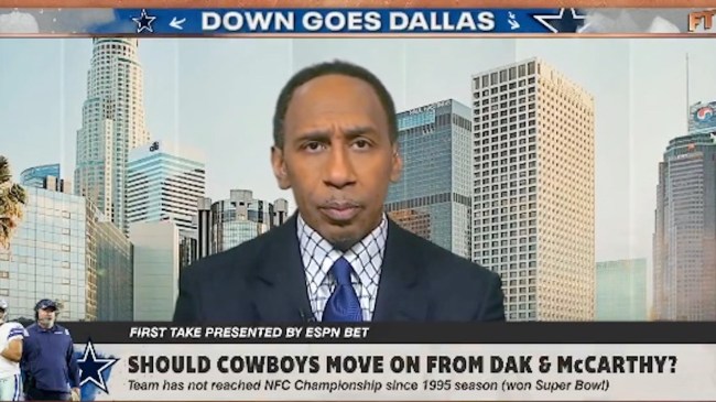 stephen a smith yelling about the cowboys on first take