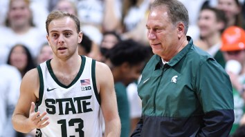 Michigan State Fans Go Bananas When Tom Izzo’s Son Steven Scores First Points After Five Years As A Walk-On