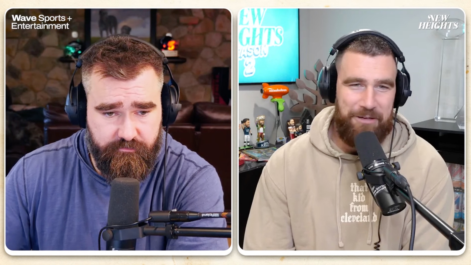 Travis and Jason Kelce discuss shirtless antics and Taylor Swift