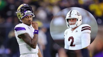 Former SEC QB Warming Up With Washington Less Than One Month After Transfer Is Bizarre Visual