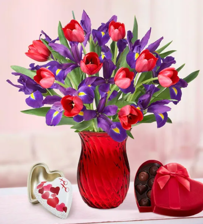Bunches of Love Tulip & Iris Bouquet