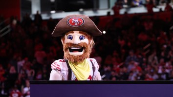 San Francisco 49ers Mascot Caught Supporting Kansas City Chiefs At Super Bowl 58 Media Day