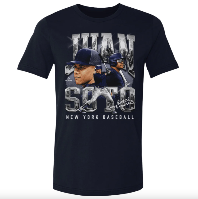 Juan Soto New York Y Vintage T-Shirt; shop baseball apparel at 500 Level