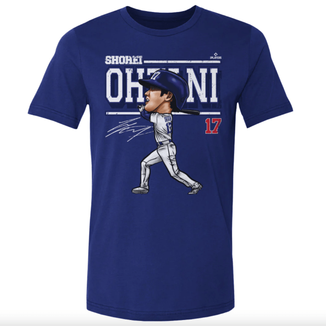 Shohei Ohtani Los Angeles D Cartoon T-Shirt, shop baseball apparel at 500 Level