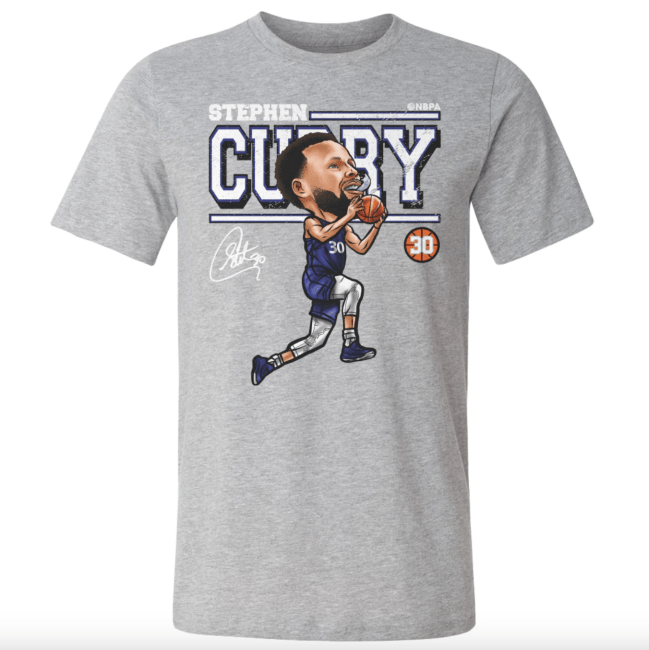 Steph Curry Cartoon T-Shirt; shop basketball shirts at 500 Level