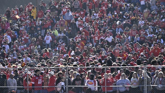 A view of fans at the Kansas City Chiefs Super Bowl parade.