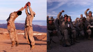 Find Out How Troops Overseas Enjoy Football Watch Parties (Courtesy Of Grunt Style/American Grit)
